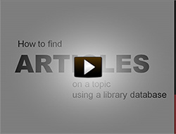 Video: How to find articles on a topic